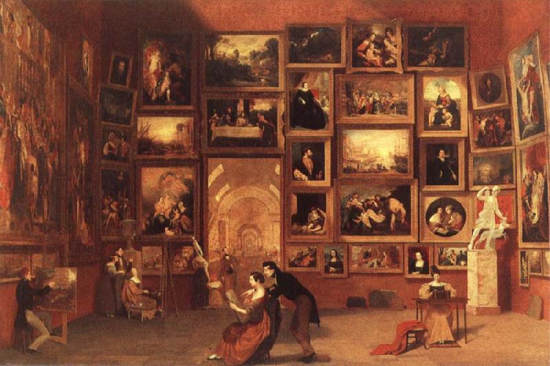 Samuel FB Morse Gallery of the Louvre France oil painting art